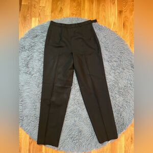 Vintage Talbots Black Tapered High Rise 100% Wool Pants Size 10